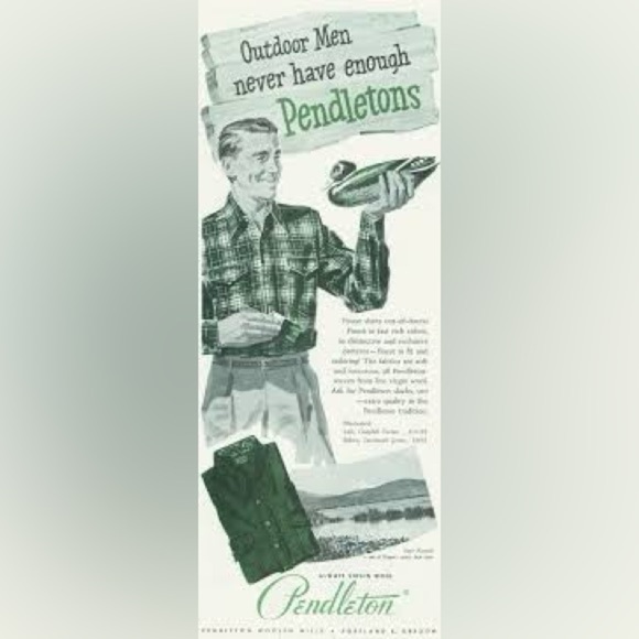 PENDLETON Brown/Gray 100% Wool Vintage Great Condition Size Medium 1960’s - Picture 3 of 16